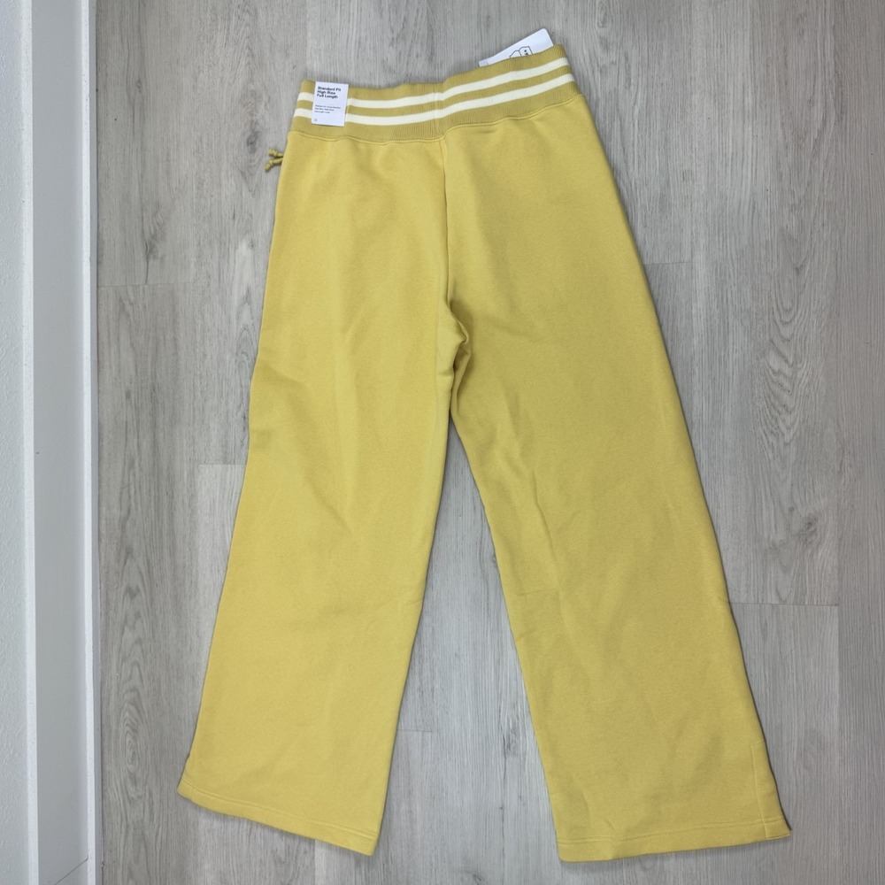 Nike Sportswear Phoenix Fleece Wide Leg Pants Womens Medium Yellow HJ0909 700 - Picture 2 of 3